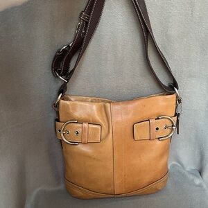 Coach KO5Q-1452 Slim Shoulder Bag Tan Crossbody Soho Leather